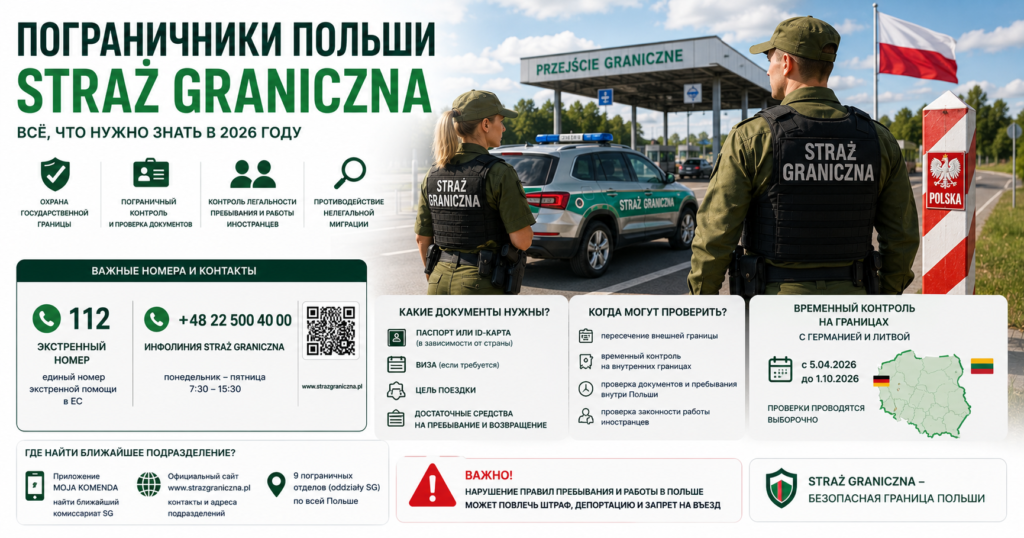 Пограничники Польши: как работает Straż Graniczna, когда к ней обращаться и что важно знать