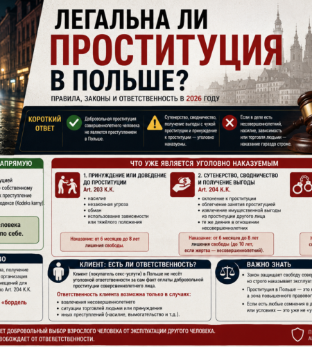 Легальна ли проституция в Польше: что говорит закон и где проходит граница уголовной ответственности