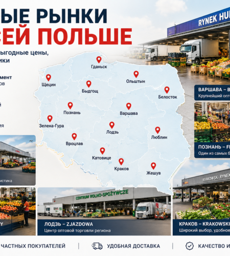 Оптовые рынки по всей Польше: список, адреса, сайты и где покупать оптом