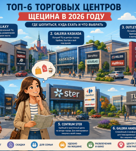 ТЦ в Щецине: лучшие торговые центры Szczecin, адреса, сайты и где лучше шопинг